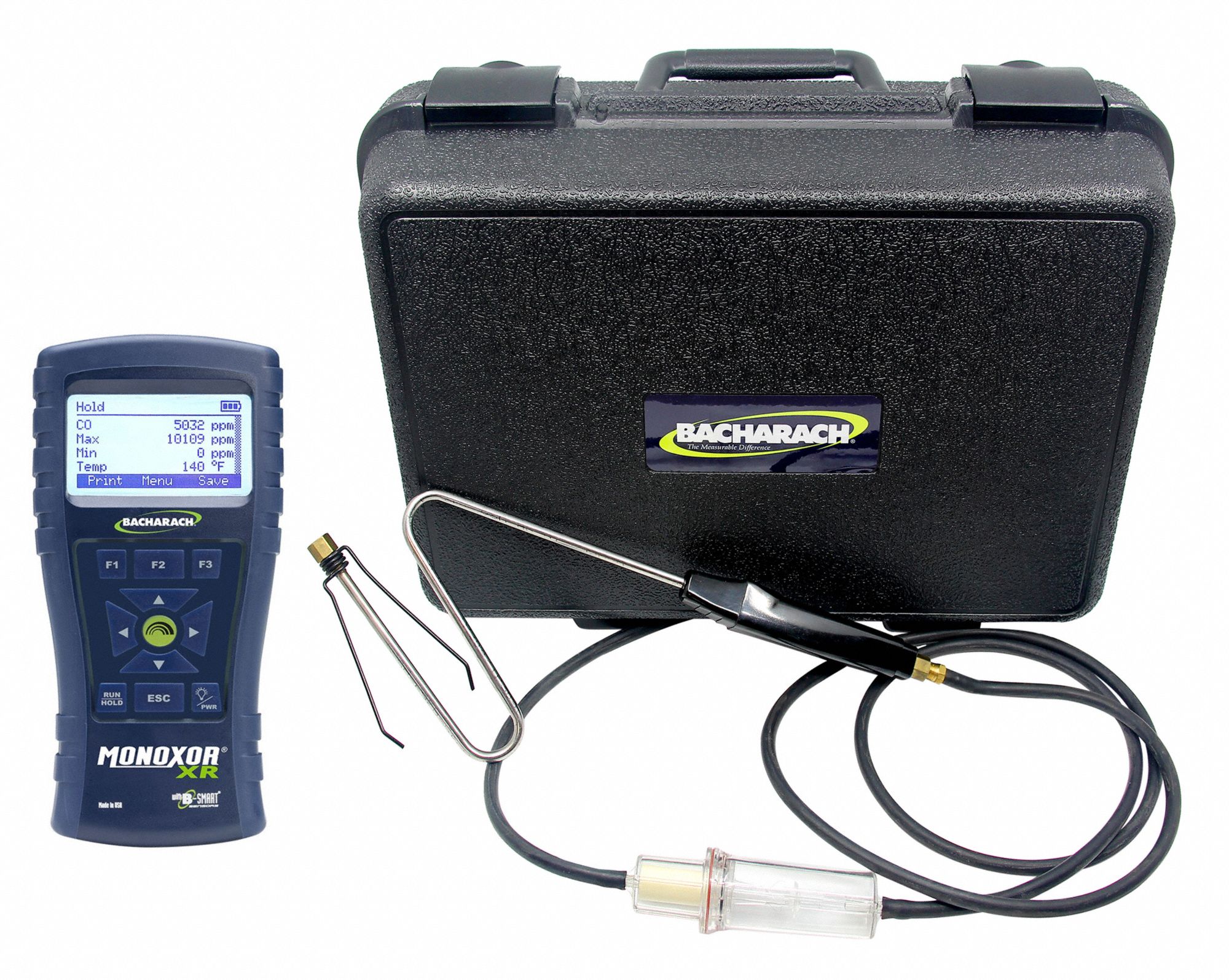 BACHARACH INC Co Analyzer Backlit LCD, CO Range 0 to 80,000 ppm, 0 to