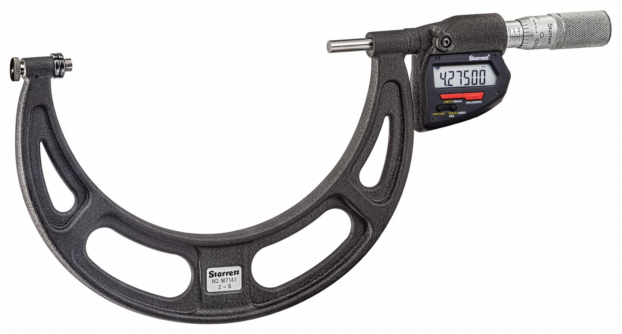 WIRELESS DIGITAL INTERCHANGEABLE ANVIL MICROMETER, 0 TO 4 IN/0 TO 101MM RANGE