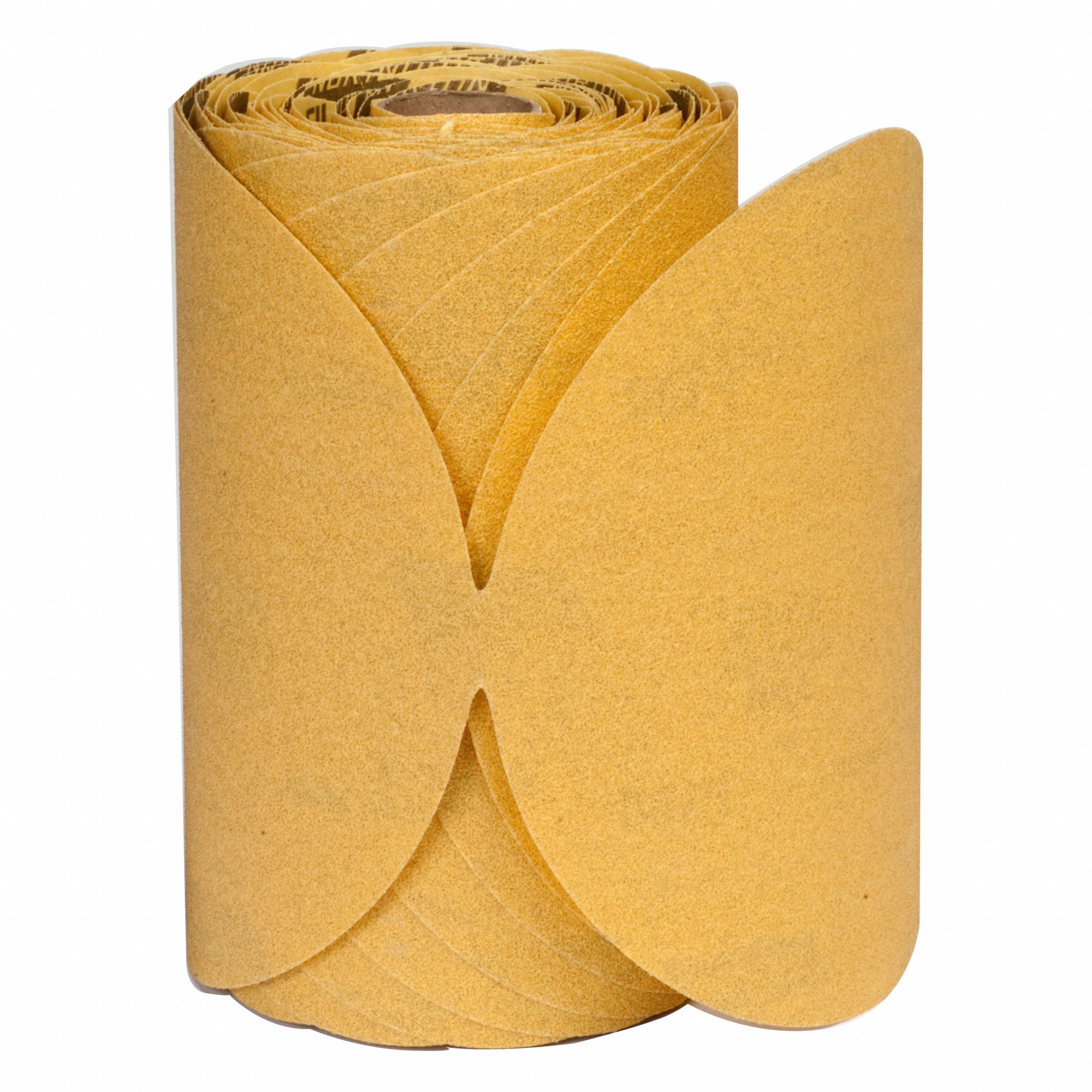 PSA SANDING DISC ROLL, 6 IN DIAMETER, NON-VACUUM, ALUMINUM OXIDE, P180 GRIT, C WEIGHT PAPER, A296
