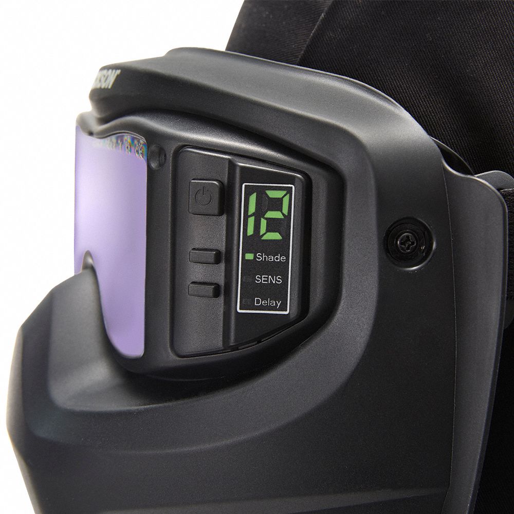JACKSON SAFETY Welding Mask AutoDarkening, Black, W9 W13, 1.38 in x 3.54 in, Elastic, Rebel
