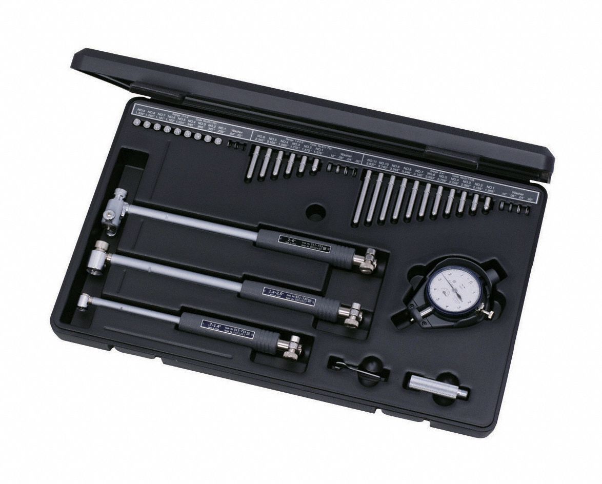 Mechanical Bore Gauge: 0.7 in to 6 in, Inch, +/- 0.0001 In Accuracy, 0.0001 in Resolution