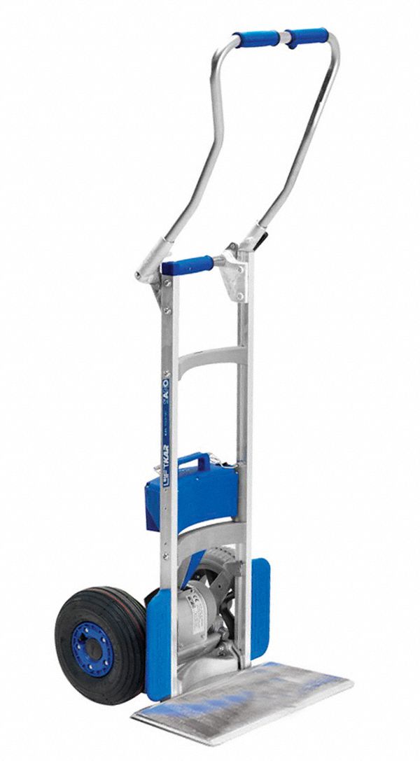 Stair Climbing Hand Truck: 300 lb Load Capacity, 17.7 in x 7.5 in, 61 in x 18 in 20 in