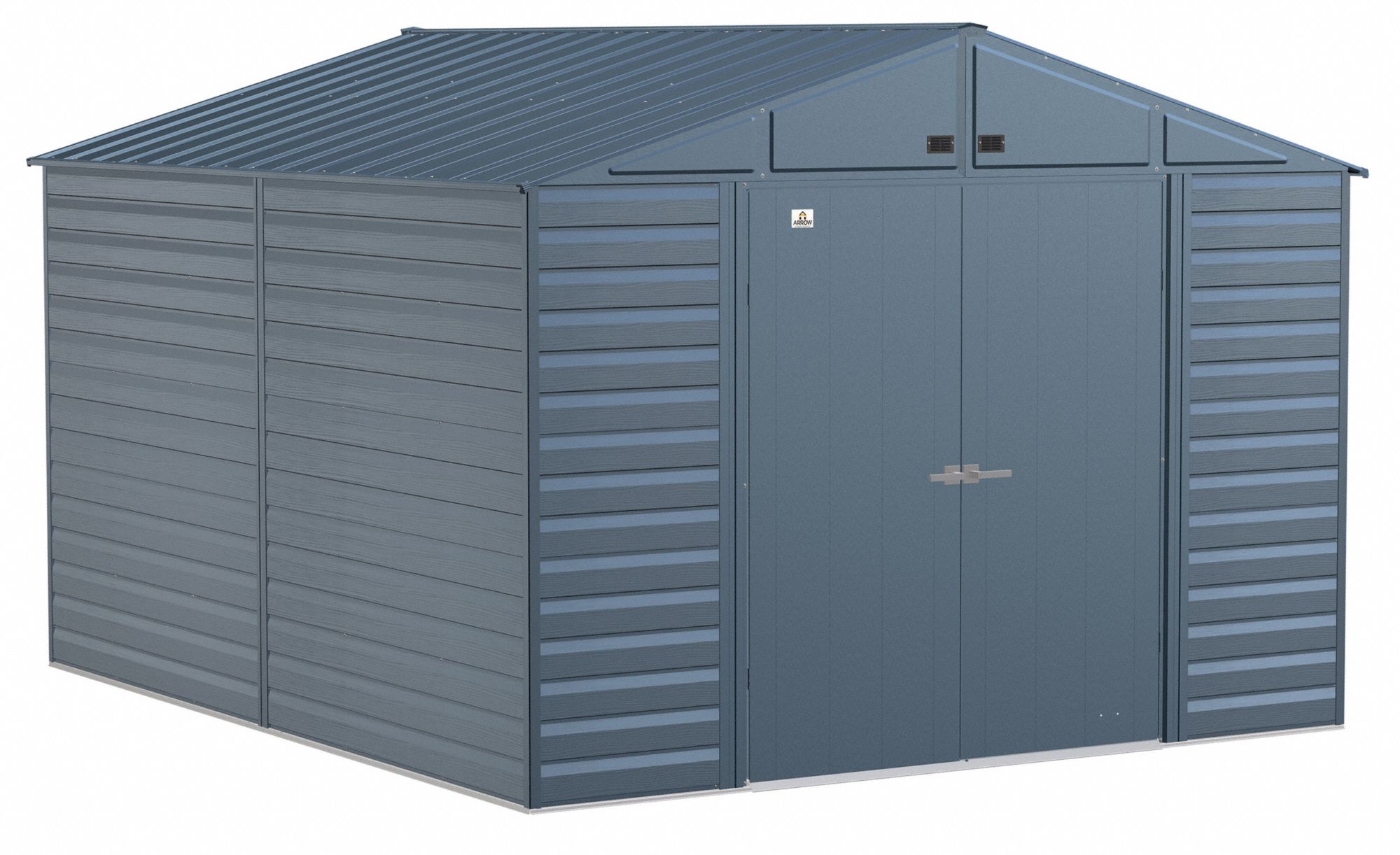 Storage Shed: 123 in W x 146 in D x 91 in H, 775 cu ft, Blue