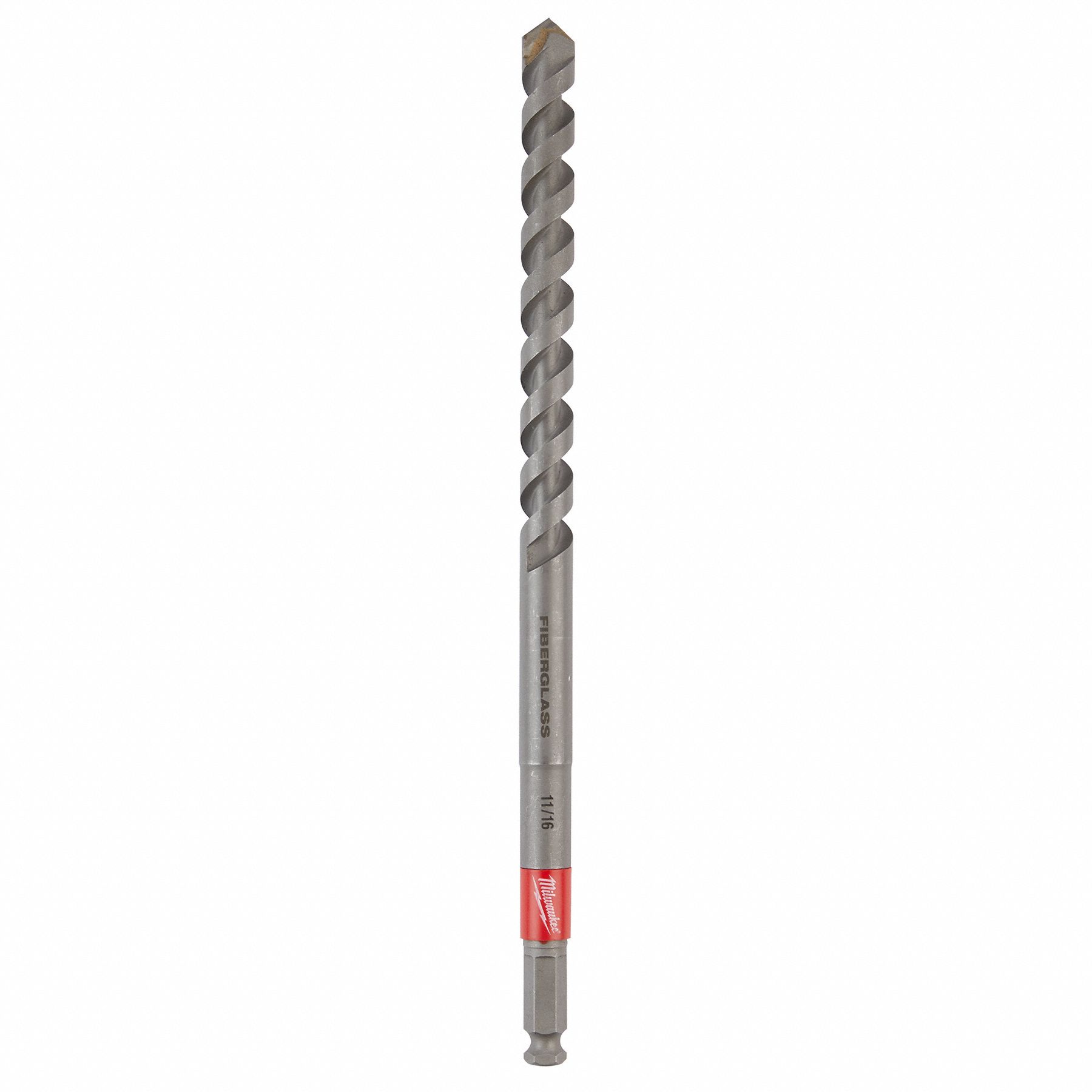 Auger Drill Bit: 11/16 in Drill Bit Size, 12 in Overall Lg, Hex Shank, Pole Auger Auger