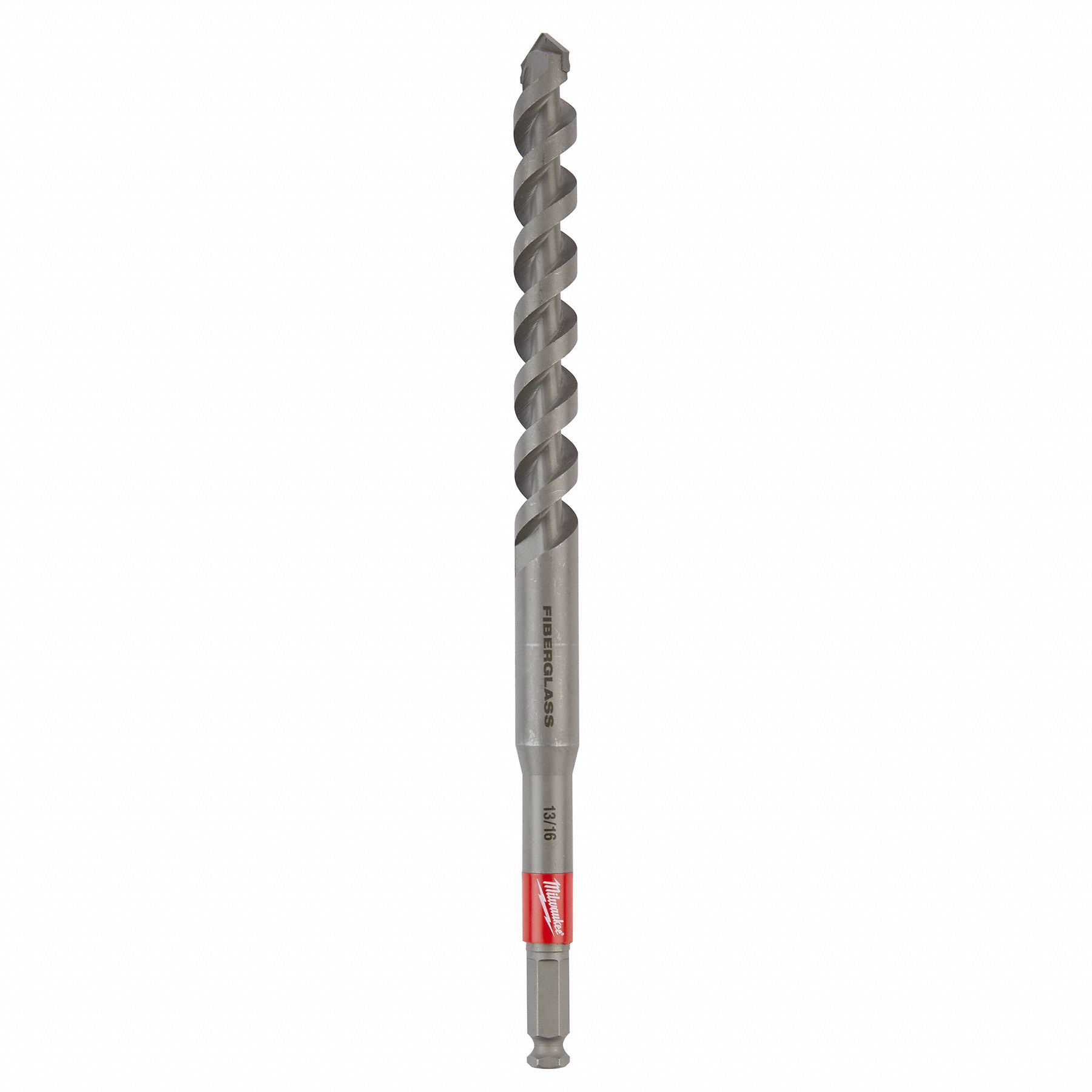 Auger Drill Bit: 13/16 in Drill Bit Size, 12 in Overall Lg, Hex Shank, Pole Auger Auger