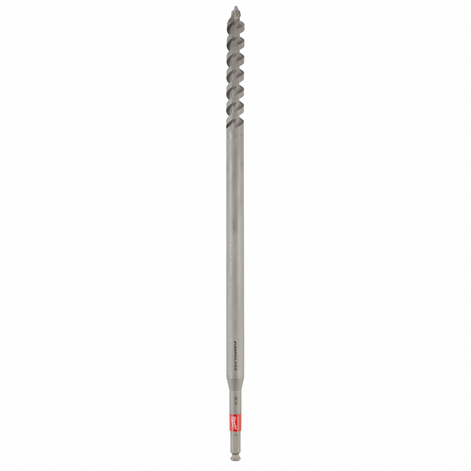 Auger Drill Bit: 15/16 in Drill Bit Size, 22 in Overall Lg, Hex Shank, Pole Auger Auger