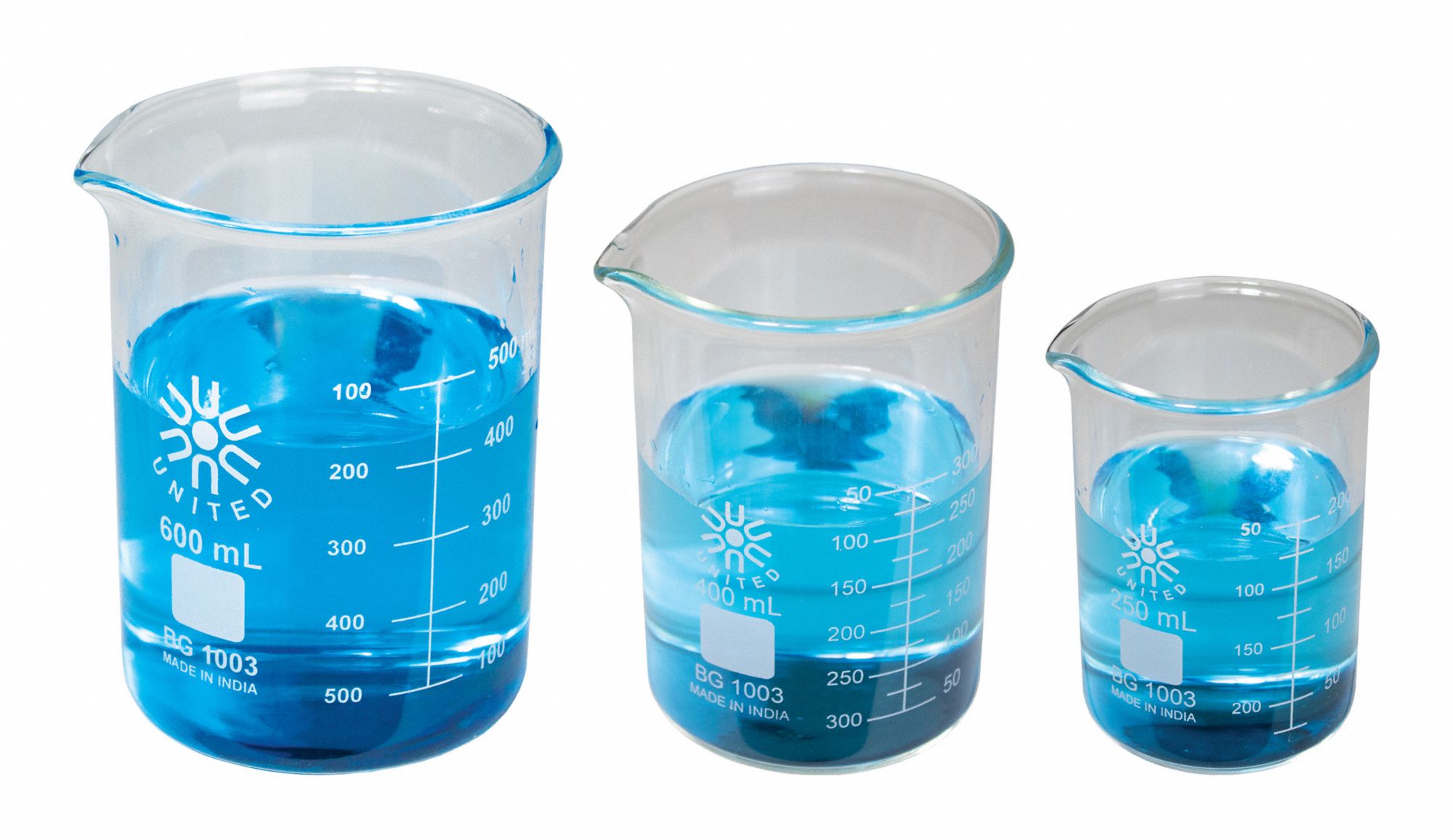 Heavy Duty Glass Beaker Set: Borosilicate Glass, Reusable