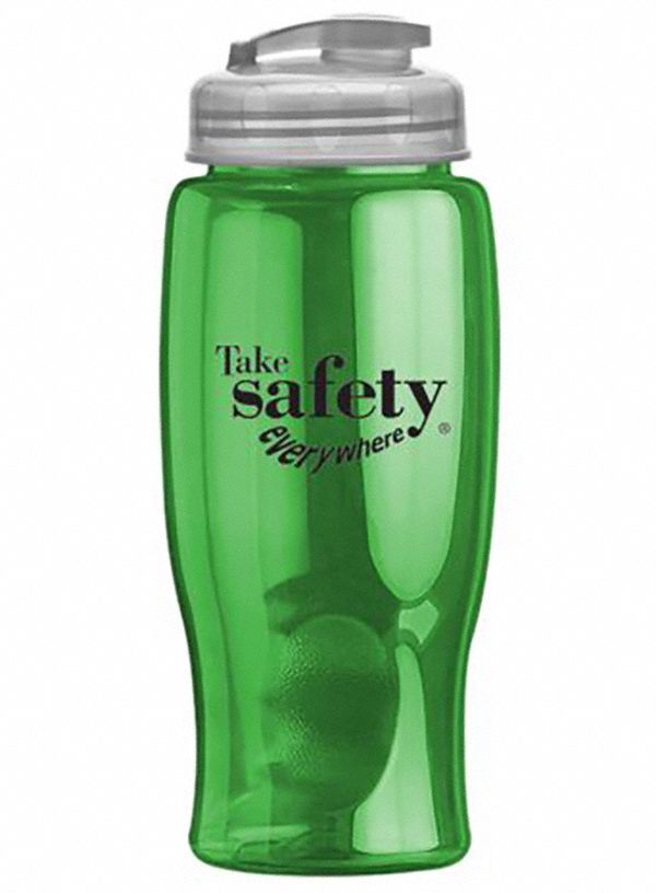 QUALITY RESOURCE GROUP, 27 oz Capacity, PETE/Polypropylene, Water Bottle 783XT8TB27USS Grainger