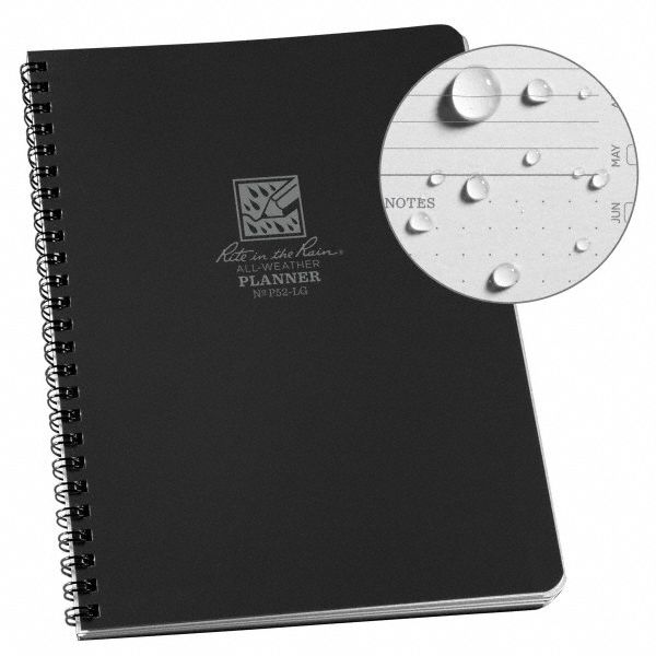 All Weather Notebook Black Polydura