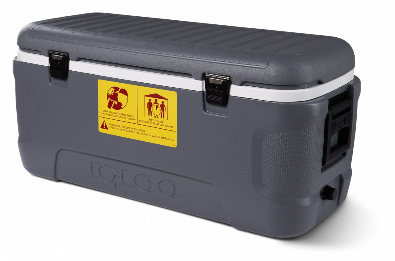 IGLOO, 120 qt Cooler Capacity, 38 1/4 in Exterior Lg, Chest Cooler 120