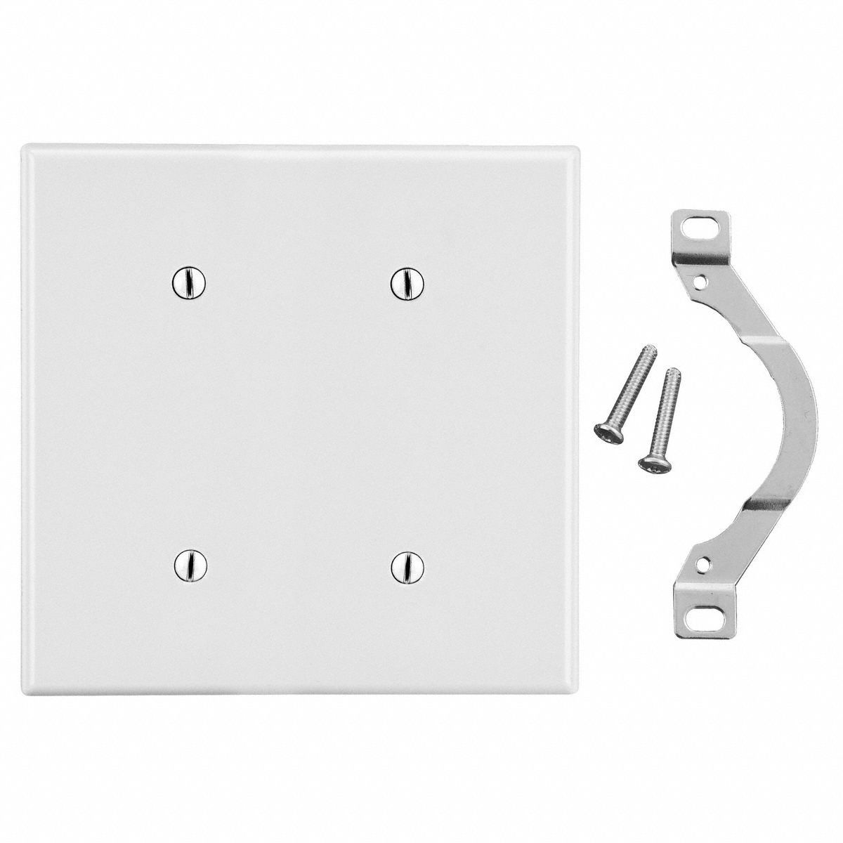 BLANK WALLPLATE,WHITE,POLY