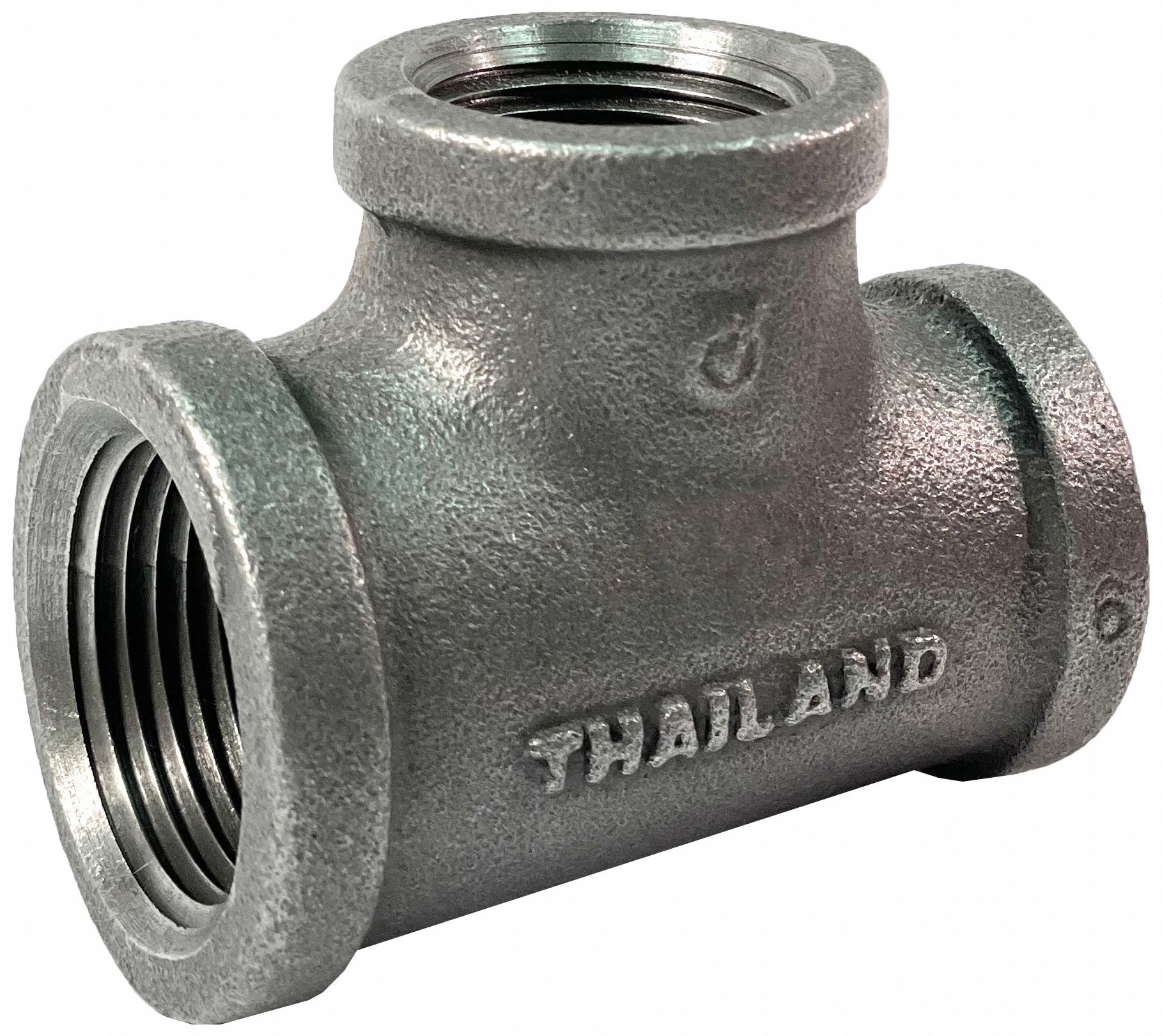 REDUCING TEE: MALLEABLE IRON, ½ IN X ¼ IN X ½ IN FITTING, CLASS 150, 2 1/16 IN L