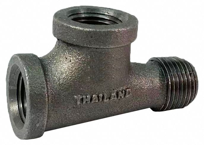 STREET TEE: MALLEABLE IRON, 1 IN X 1 IN X 1 IN FITTING, FEMALE NPT X MALE NPT X FEMALE NPT
