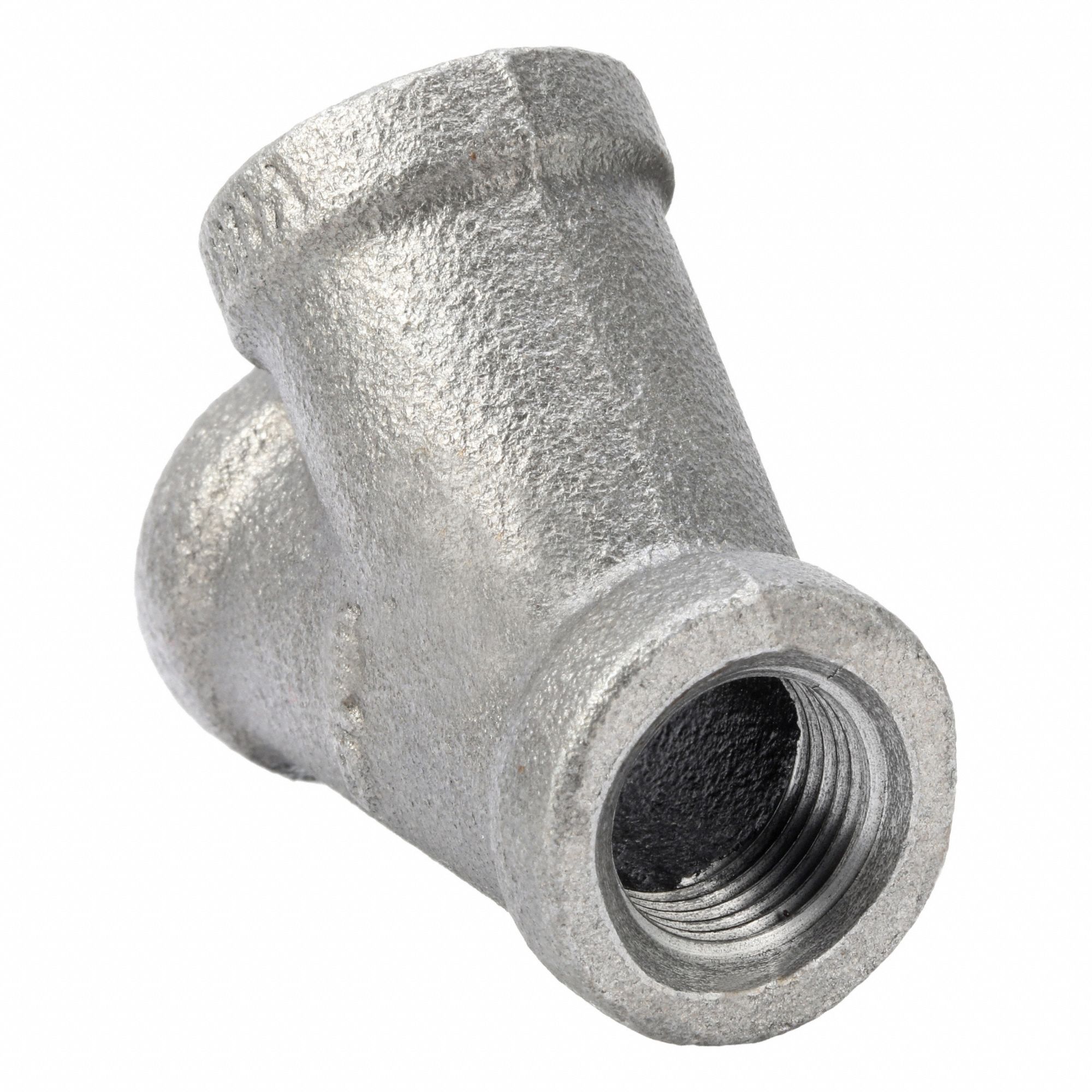 Wye: Malleable Iron, 3/8 in x 3/8 in x 3/8 in Fitting Pipe Size, Class 150, 49 mm Lg