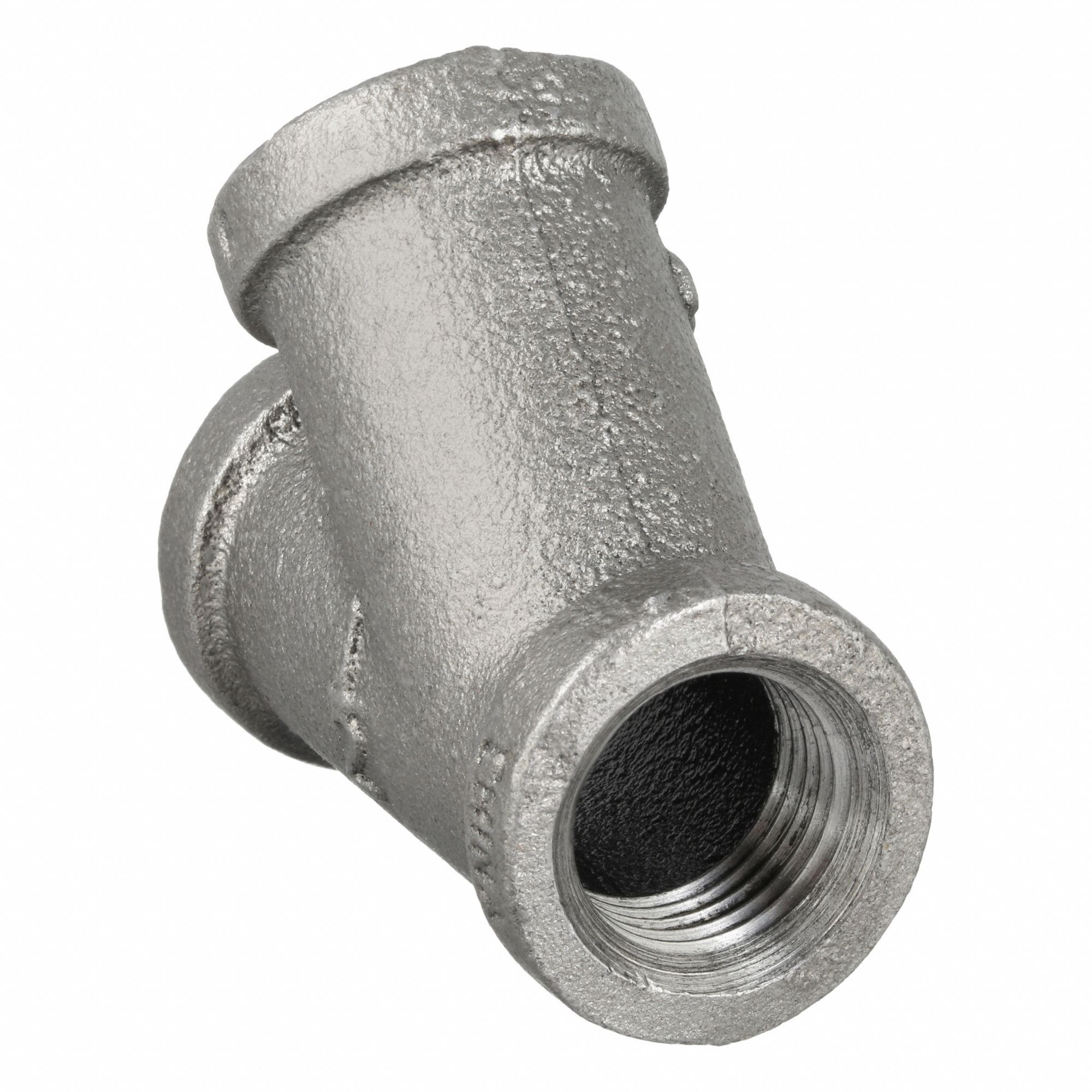 Wye: Malleable Iron, 1/2 in x 1/2 in x 1/2 in Fitting Pipe Size, Class 150, 58.5 mm Lg