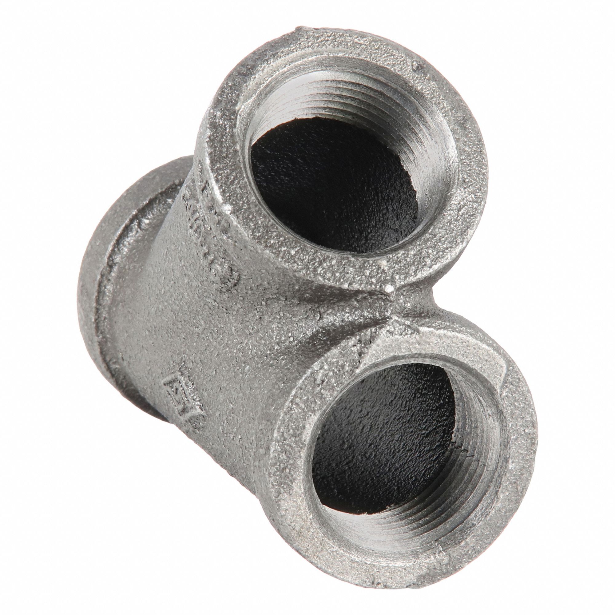 Wye: Malleable Iron, 1 in x 1 in x 1 in Fitting Pipe Size, Female NPT x Female NPT x Female NPT