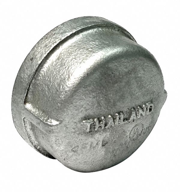 CAP,6 IN,GALVANIZED MALLEABLE IRON