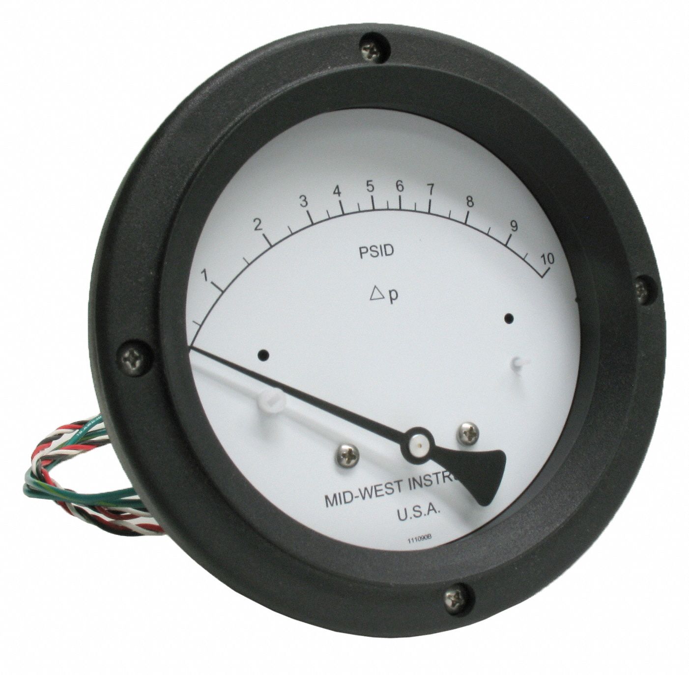 Differential Pressure Gauge & Switch: Back, 1/4 in NPT Female, 120, 4 1/2 in Dial