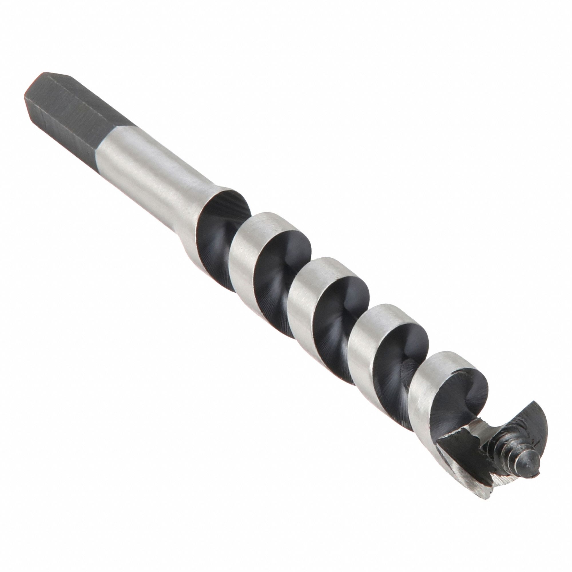 Auger Bits: 9/16 in Drill Bit Size, 7 1/2 in Overall Lg, Hex Shank, 5/16 in Shank Hex Size