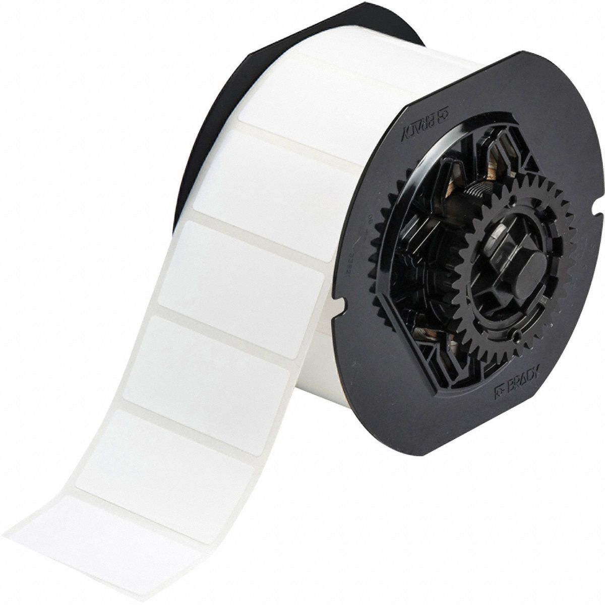 Pre-Cut Label Stock Roll: 1 in x 2 in, Rubber, Permanent Adhesive, 1, 500 Labels, BBP33/i3300