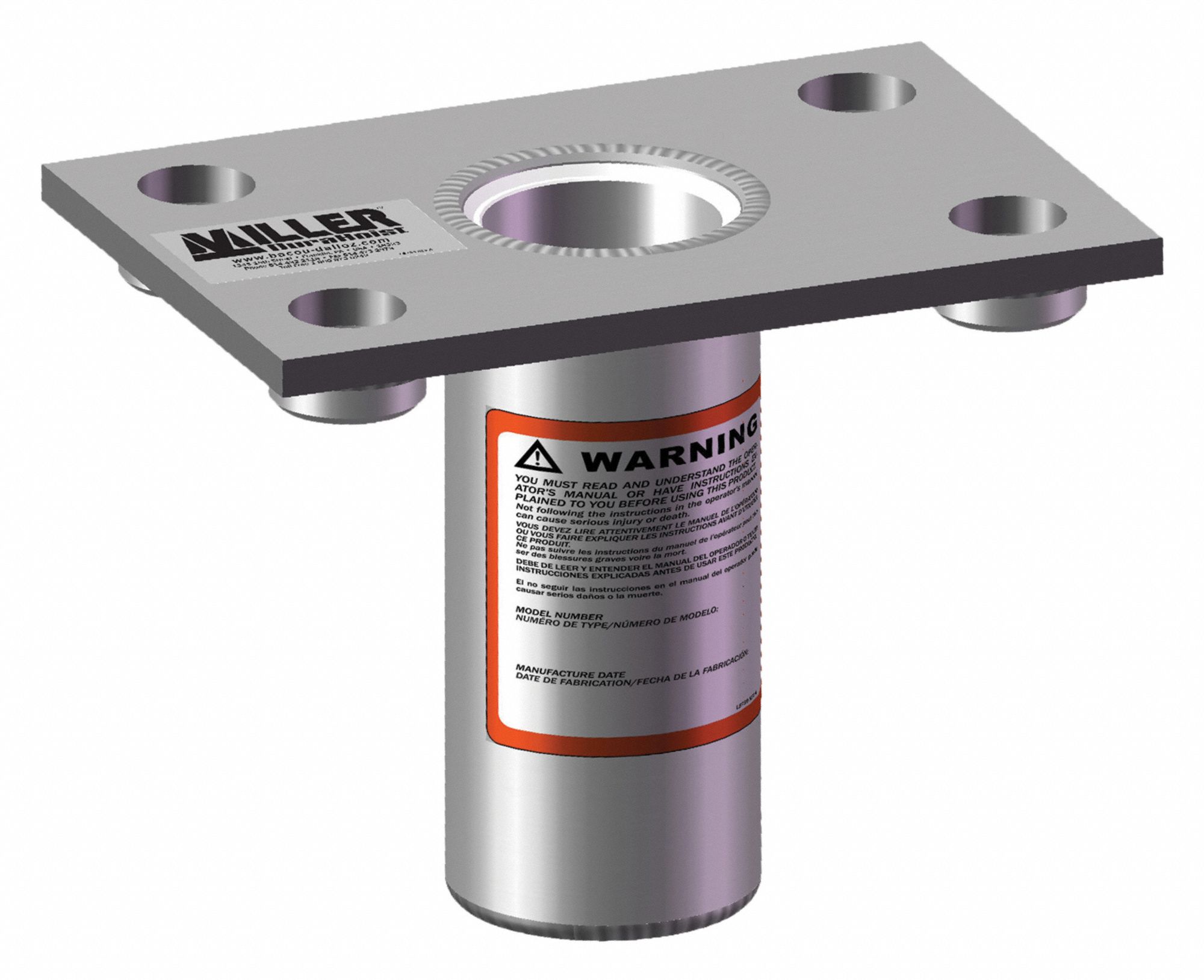 Floor Flush mount sleeve Zinc Plated