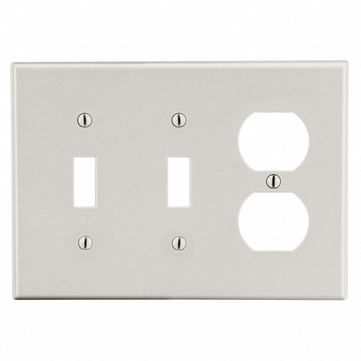 DUPLEX RECEPTACLE WALL PLATE,ALMOND,POLY