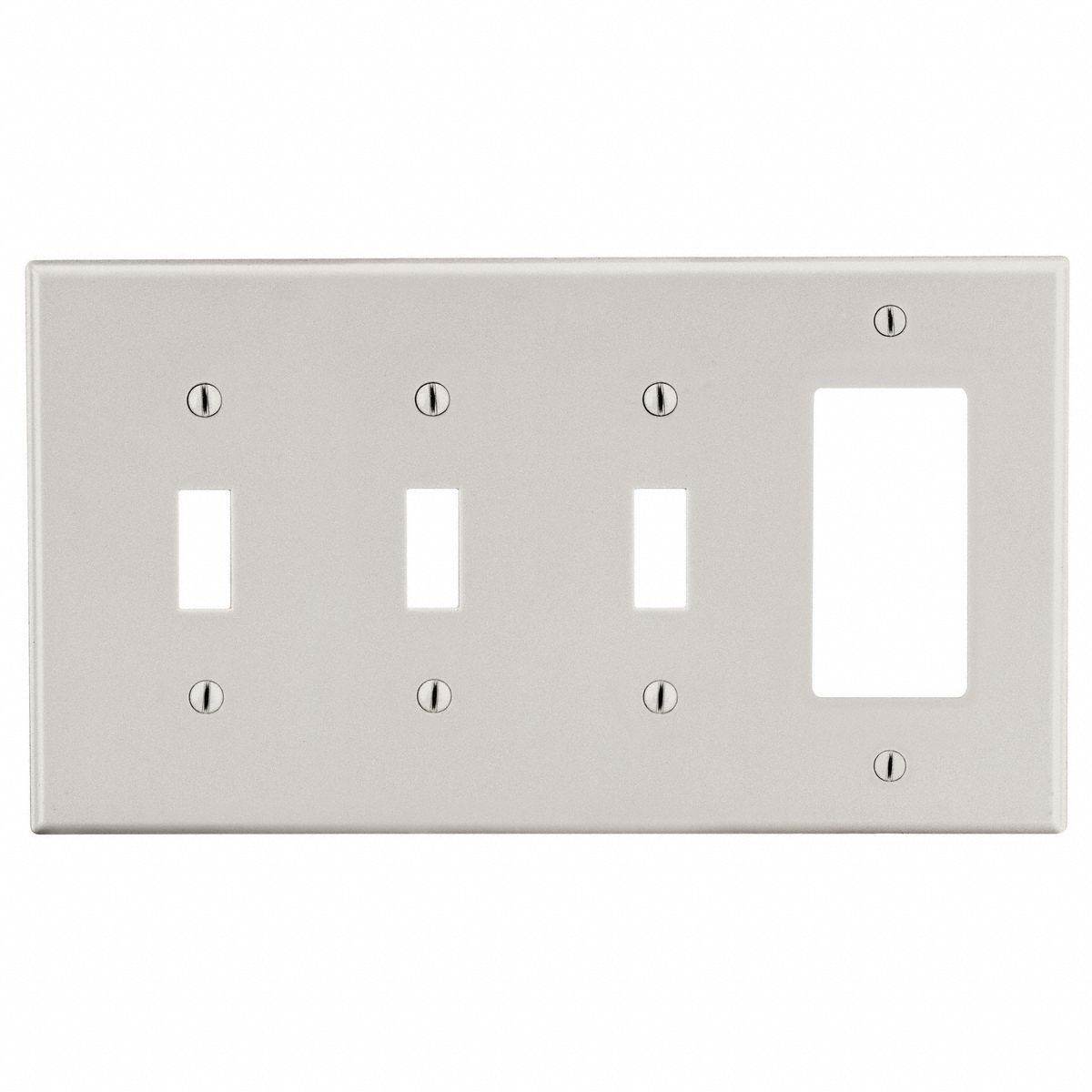TOGGLE WALL PLATE,LIGHT ALMOND,POLY