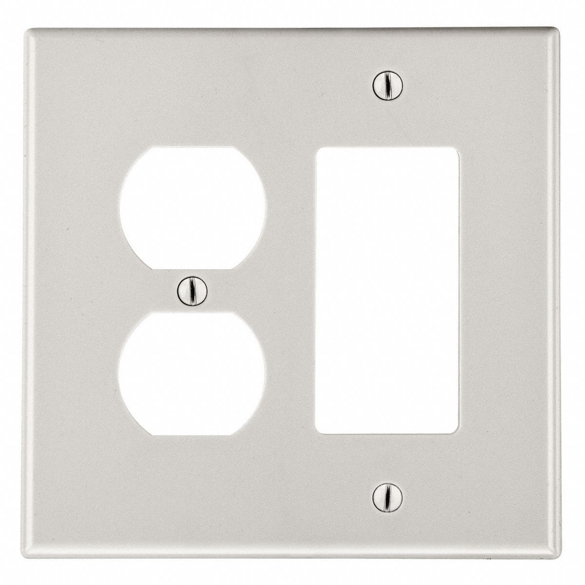DUPLEX RECEPTACLE WALL PLATE,ALMOND,POLY