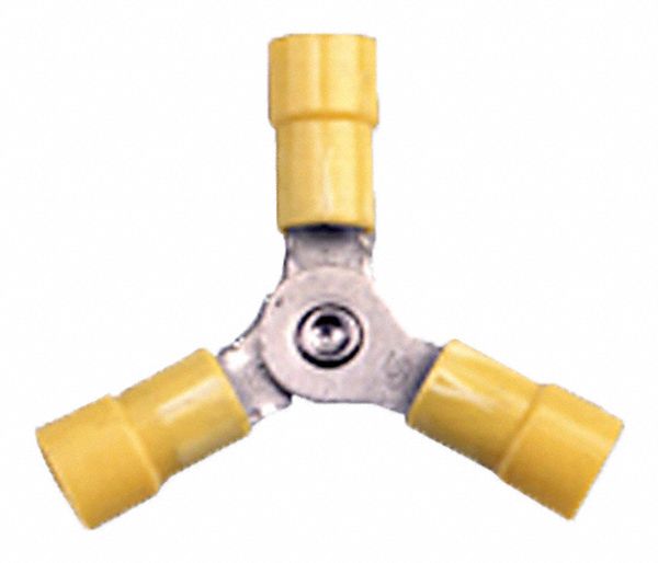 ButtSpliceConnector, Yellow, 10AWGMax, PK10