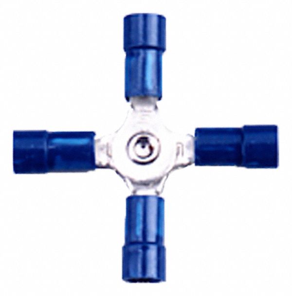 ButtSpliceConnector, Blue, 14AWGMax, PK10
