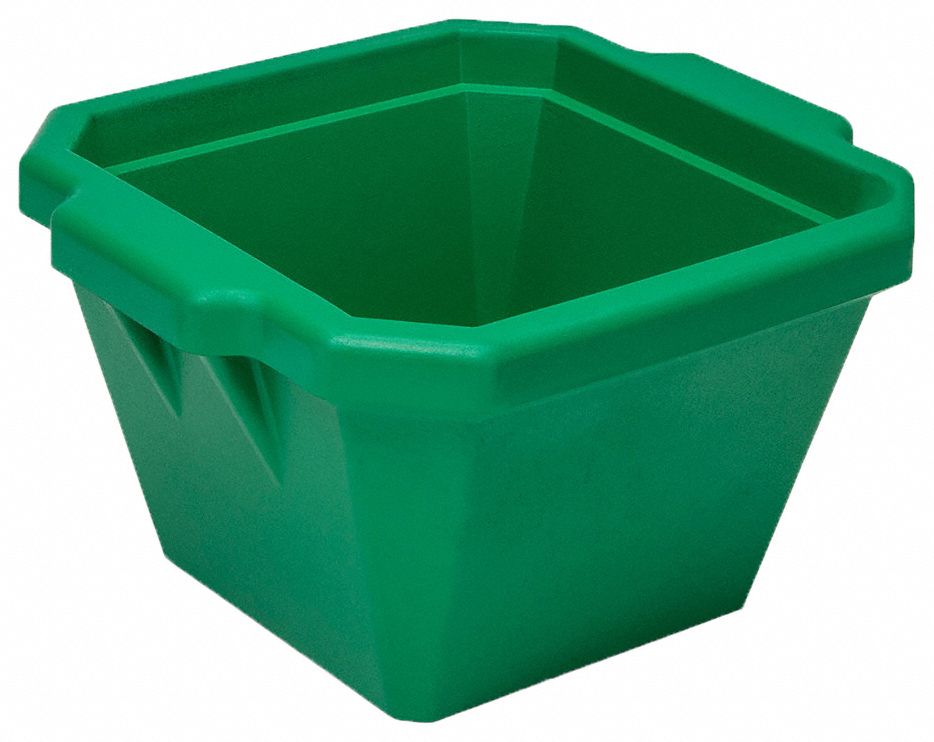 Ice Bucket with Lid: 1 L Capacity, Rectangular, Polyurethane Foam, Green, 4 1/8 in Overall Ht