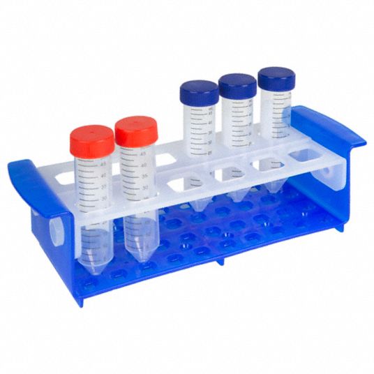 HEATHROW SCIENTIFIC Tube Rack Holds 20 Test Tubes, Benchtop, Autoclavable, Polypropylene