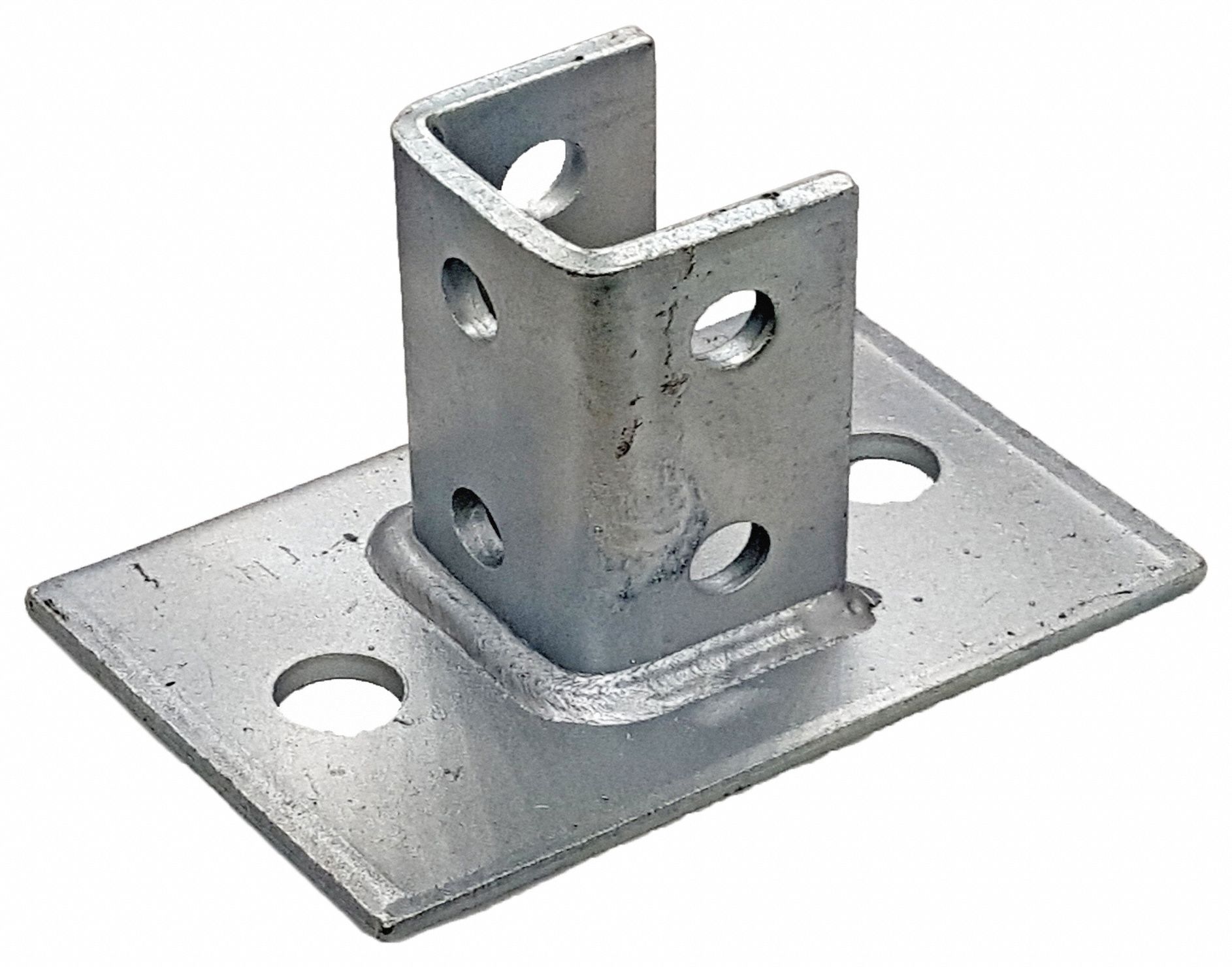 Strut Channel Fitting: 1 5/8 in x 1 5/8 in For Strut Channel Size, 6 Holes, 9/16 in Hole Dia