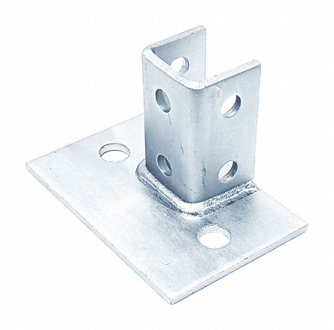 STRUT CHANNEL FITTING,4 IN W,SILVER