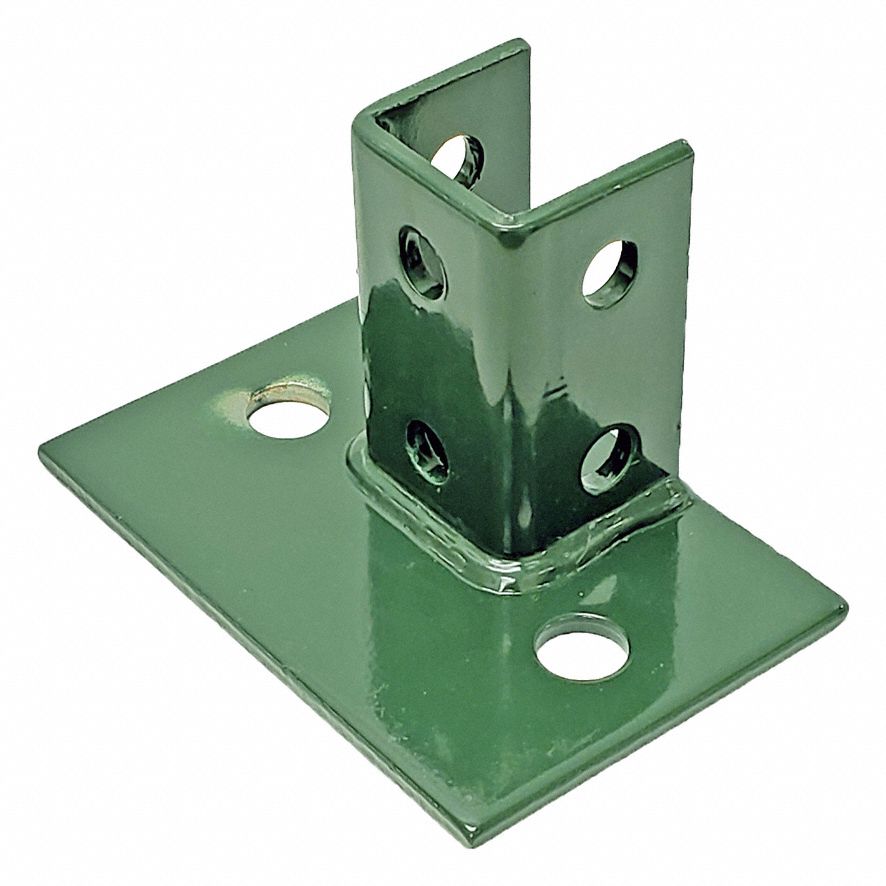1 5/8 in x 1 5/8 in For Strut Channel Size, Green Coated, Strut