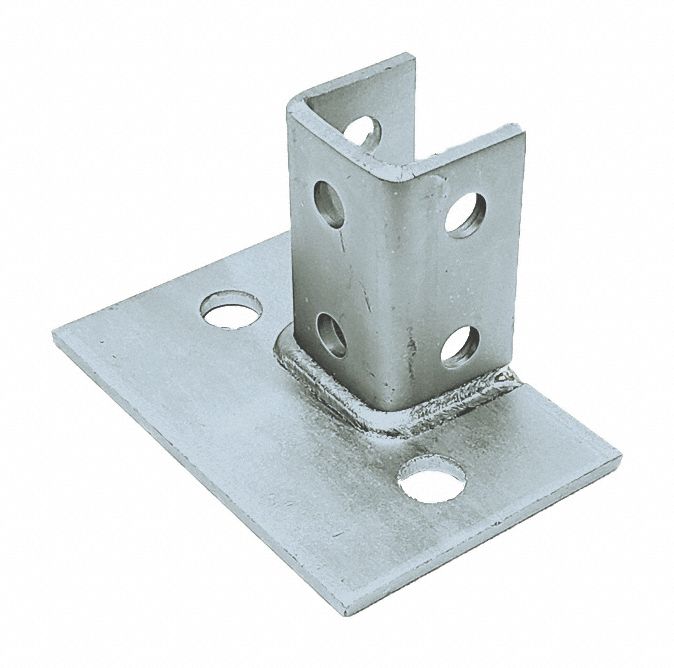 STRUT CHANNEL FITTING,4 IN W,SILVER