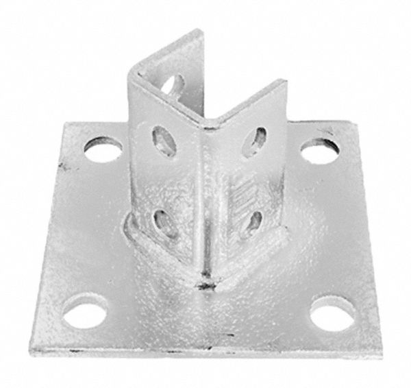 Strut Channel Fitting: 1 5/8 in x 1 5/8 in For Strut Channel Size, Hot Dipped Galvanized, 6 Holes