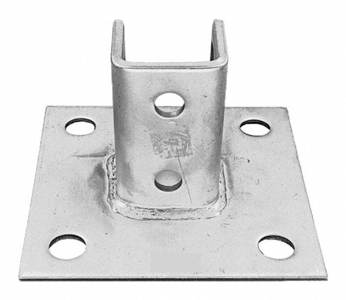 Strut Channel Fitting: 1 5/8 in x 1 5/8 in For Strut Channel Size, Hot Dipped Galvanized, 6 Holes