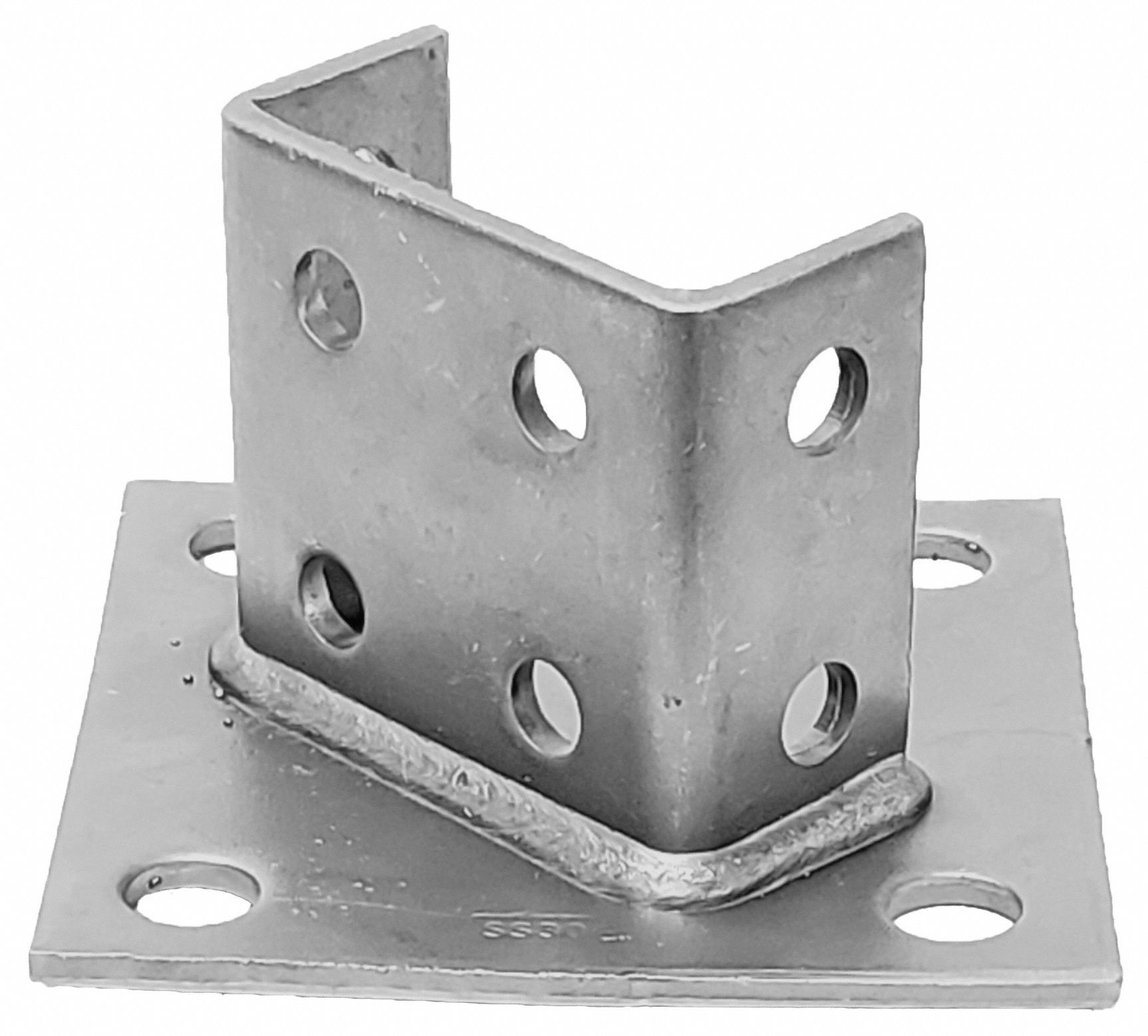 1 5/8 in x 3 1/4 in For Strut Channel Size, 8 Holes, Strut Channel