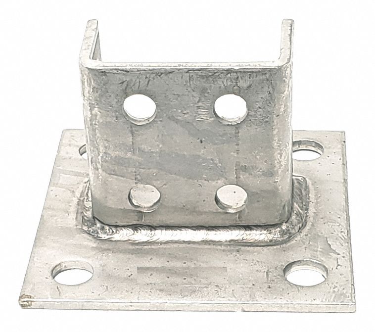 STRUT CHANNEL FITTING,6 IN W,SILVER