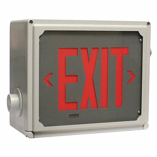 Class 1 Div 2 Exit: 120/277 V AC, Bulbs Included, Wall Mount, Temp Code T3C
