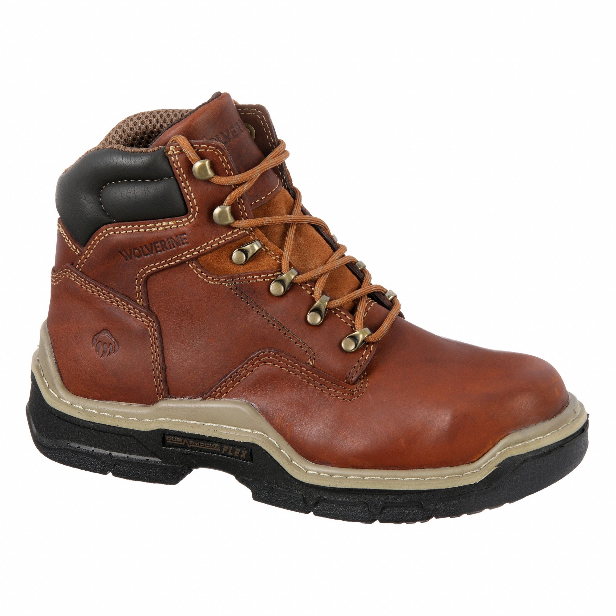 6-Inch Work Boot: Men's, Size 7, W, Brown, Composite Toe Cap, Removable Insole