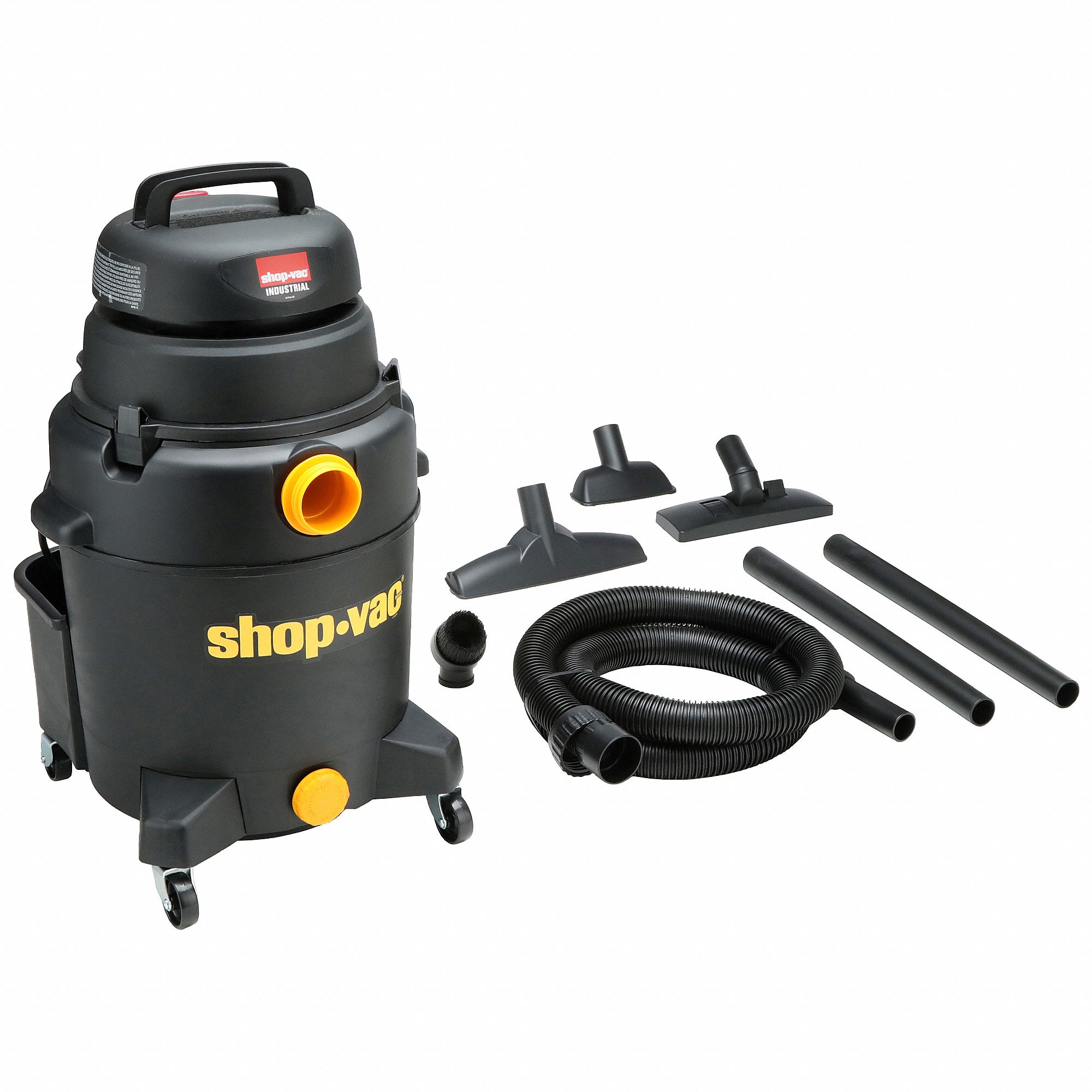 SHOP VACUUM,10 GAL,PLASTIC,90 CFM