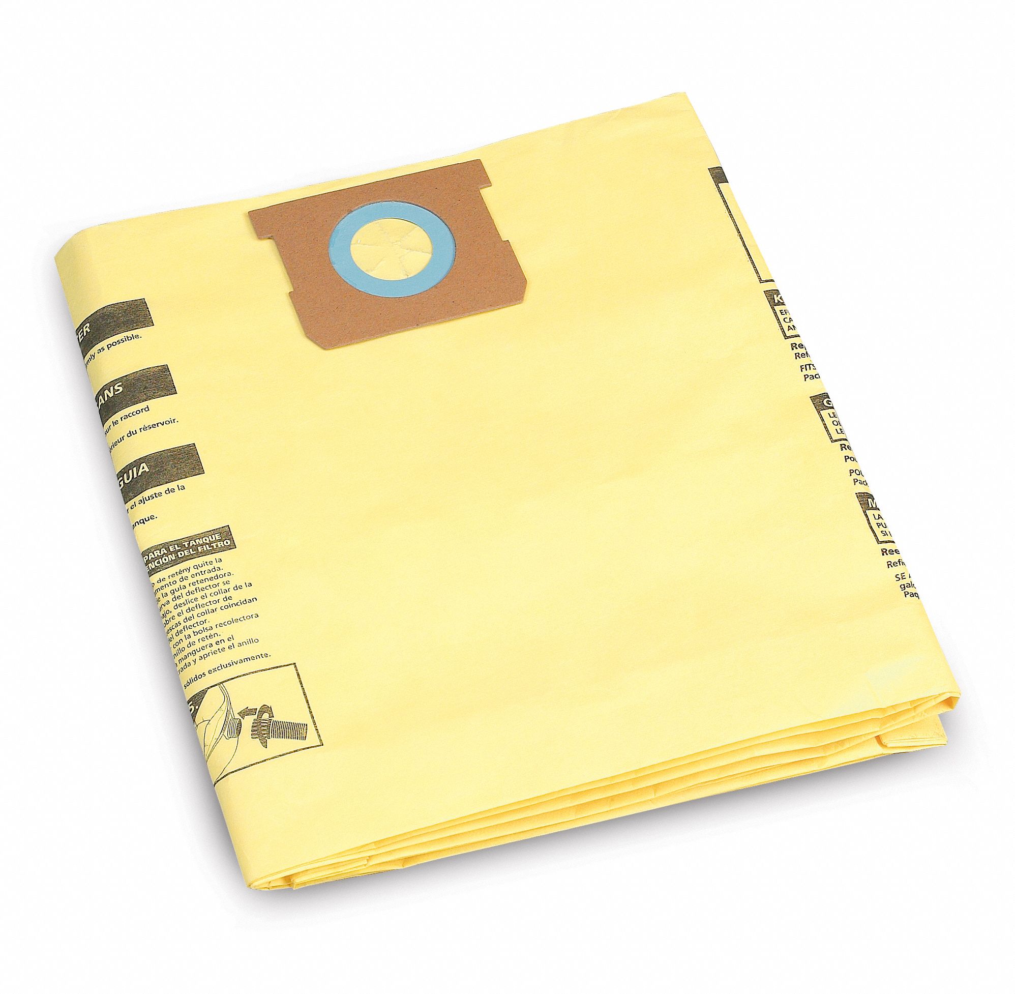 Vacuum Bag: Shop-Vac, Dry, Paper, 2-Ply, Std, 9067233