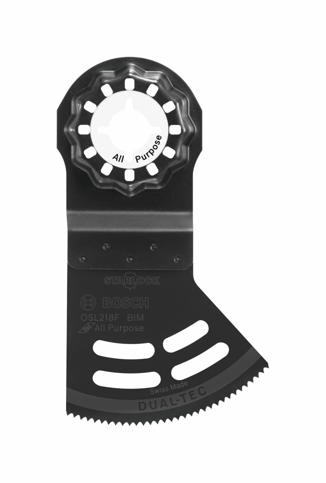 Oscillating Tool Blade: 2 1/8 in Blade Wd, 3 11/16 in Overall Lg, Plunge Cutting, Bi-Metal