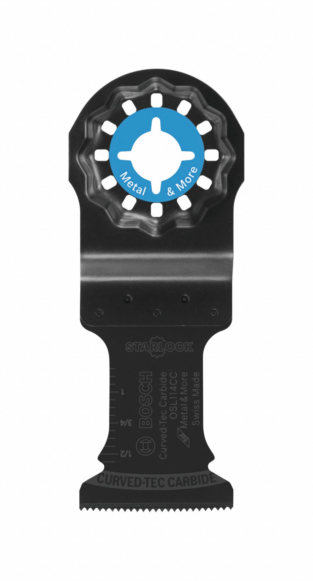 Oscillating Tool Blade: 1 1/4 in Blade Wd, 3 5/8 in Overall Lg, Plunge Cutting, Carbide