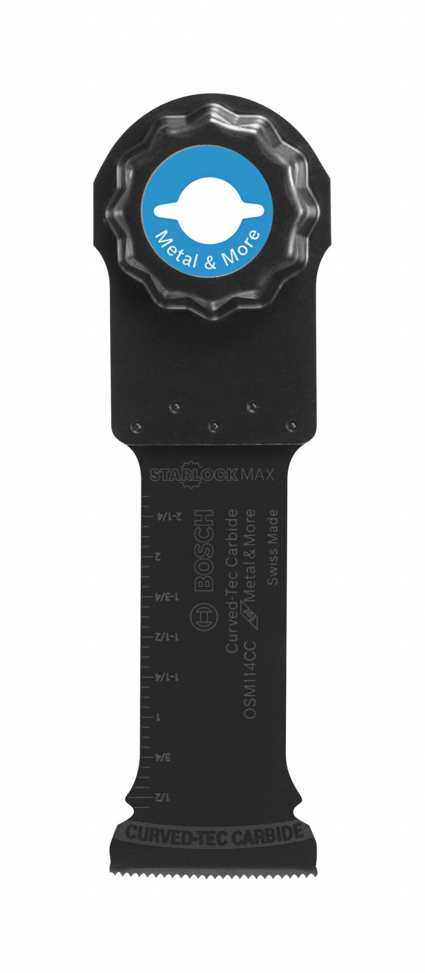 Oscillating Tool Blade: 1 1/4 in Blade Wd, 4 3/4 in Overall Lg, Plunge Cutting, Carbide