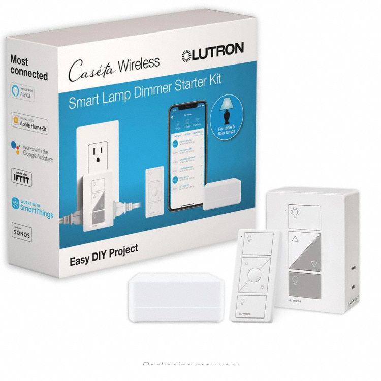 LUTRON, Smart Lamp Timer Kit, Fluorescent/Halogen, Incandescent/LED