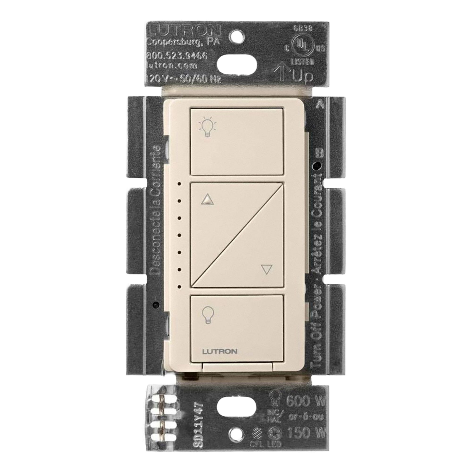 Wireless Lighting Dimmer: Caseta, 120V AC, 150W (CFL, LED)/600W (Halogen, Incandescent)