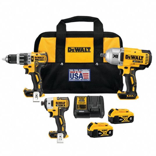 DEWALT 20 V Volt 3 Tools Cordless Combination Kit 784K47